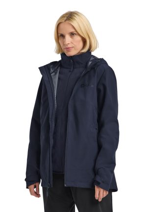 Jack Wolfskin Jack Wolfskin Moonrise 3in1 Jacket Women 3 in 1 Jacke Damen XS blue night blue – night blue XS