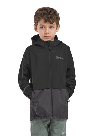 Jack Wolfskin Jack Wolfskin Rainy Days 2L Jacket Kids Regenjacke Kinder 104 black granite black – granite black 104