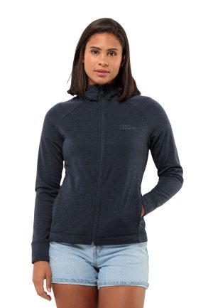 Jack Wolfskin Jack Wolfskin Waldsee Hooded Jacket Women Fleecejacke Damen S blue night blue – night blue S
