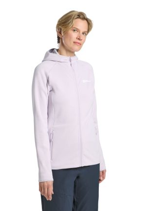 Jack Wolfskin Jack Wolfskin Baiselberg Hooded FZ Women Fleecejacke Damen XXL purple Pale Lavendar – Pale Lavendar XXL