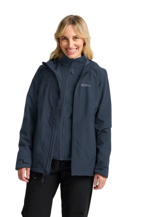 Jack Wolfskin Jack Wolfskin Moonrise 3in1 Jacket Women 3 in 1 Jacke Damen L blue midnight sky – midnight sky L