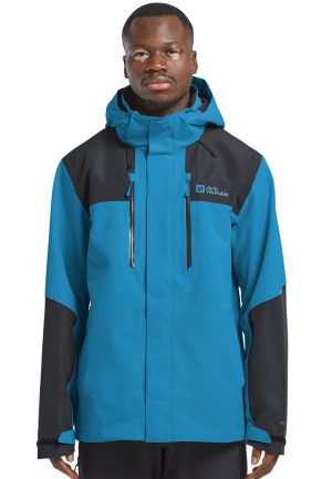 Jack Wolfskin Jack Wolfskin Jasper 2L Jacket Men Wasserdichte Regenjacke mit Kapuze Herren S blue aurora blue – aurora blue S