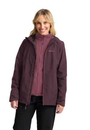 Jack Wolfskin Jack Wolfskin Moonrise 3in1 Jacket Women 3 in 1 Jacke Damen XL purple amaranth – amaranth XL