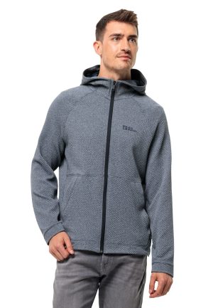 Jack Wolfskin Jack Wolfskin Fernweh Hooded Jacket Men Fleecejacke Herren S blue night blue – night blue S