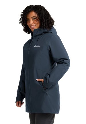 Jack Wolfskin Jack Wolfskin Heidelstein Ins Jacket Women Wasserdichte Winterjacke Damen XL blue midnight sky – midnight sky XL