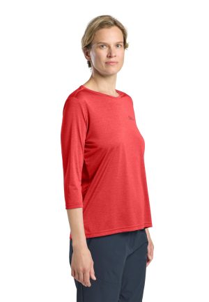 Jack Wolfskin Jack Wolfskin Crosstrail 3|4 T-Shirt Women Funktionsshirt Damen XS red Vibrant Red – Vibrant Red XS