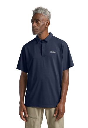Jack Wolfskin Jack Wolfskin Delgami Polo Men Kurzarm Poloshirt Herren M blue night blue – night blue M