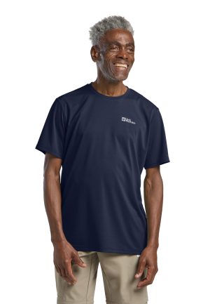 Jack Wolfskin Jack Wolfskin Delgami S/S Men Kurzarm Funktionsshirt Herren M blue night blue – night blue M