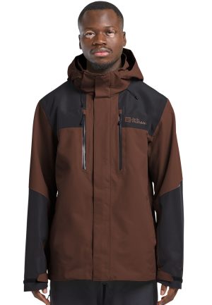 Jack Wolfskin Jack Wolfskin Jasper 2L Jacket Men Wasserdichte Regenjacke mit Kapuze Herren S brown hot choc – hot choc S