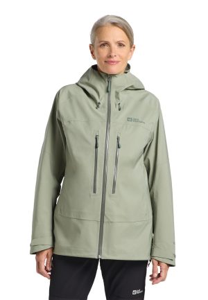 Jack Wolfskin Jack Wolfskin Kammweg 3L Jacket Women Regenjacke Damen M green mint leaf – mint leaf M