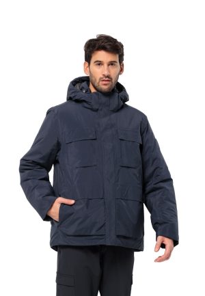 Jack Wolfskin Jack Wolfskin Textor Utility Jacket Men Wasserdichte Winterjacke Herren M blue night blue – night blue M