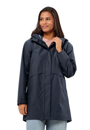 Jack Wolfskin Jack Wolfskin Cape West Coat Women Regenmantel Damen XS blue night blue – night blue XS