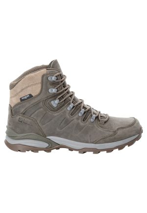Jack Wolfskin Jack Wolfskin Refugio Prime Texapore Mid Men Wasserdichte Wanderschuhe Herren 41 brown cold coffee – cold coffee 41