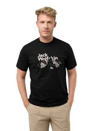 Jack Wolfskin Jack Wolfskin Bergblick T-Shirt Men T-Shirt aus Bio-Baumwolle Herren XL black black – black XL