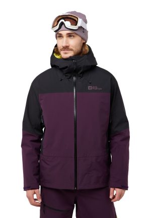 Jack Wolfskin Jack Wolfskin Alpspitze Tour 3L Jacket Men Hochatmungsaktive Skijacke mit RECCO® Ortungssystem Herren M purple midnight plum – midnight plum M