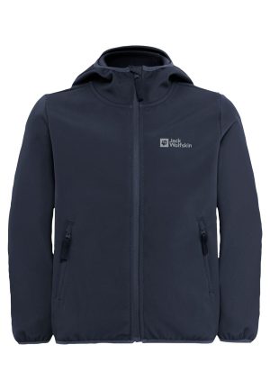 Jack Wolfskin Jack Wolfskin Fourwinds Jacket Kids Softshelljacke mit Kapuze Kinder 128 blue night blue – night blue 128