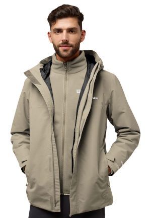 Jack Wolfskin Jack Wolfskin Altenberg 3in1 Jacket Men 3 in 1 Jacke Herren XL beige Linen – Linen XL