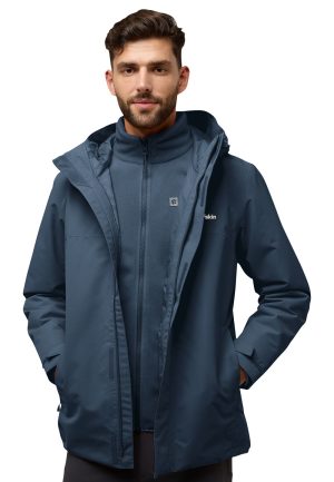 Jack Wolfskin Jack Wolfskin Altenberg 3in1 Jacket Men 3 in 1 Jacke Herren XXL blue midnight sky – midnight sky XXL