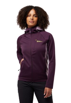 Jack Wolfskin Jack Wolfskin Alpgrat Extended Version Jacket Women Fleecejacke Damen M purple midnight plum – midnight plum M