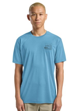 Jack Wolfskin Jack Wolfskin Vonnan Graphic T-Shirt Men Kurzarm Funktionsshirt Herren XXXL multi color PEAK TRAIL sky blue – PEAK TRAIL sky blue XXXL