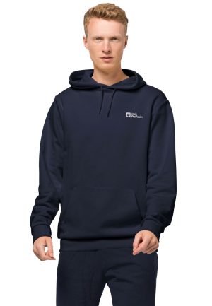 Jack Wolfskin Jack Wolfskin Essential Hoodie Men Hoodie aus Bio-Baumwolle Herren S blue night blue – night blue S