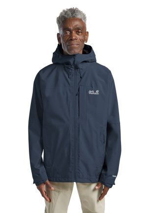 Jack Wolfskin Jack Wolfskin Tempest 2L Jacket Men Wasserdichte Regenjacke mit Kapuze Herren XXXL blue midnight sky – midnight sky XXXL