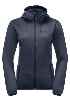 Jack Wolfskin Jack Wolfskin Windhain Hoody Women Übergangsjacke Damen S blue night blue – night blue S