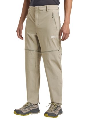 Jack Wolfskin Jack Wolfskin Hikeout Zip Off Pants Men Zip-Off Wanderhose mit UV-Schutz Herren 46 grey stone – stone 46