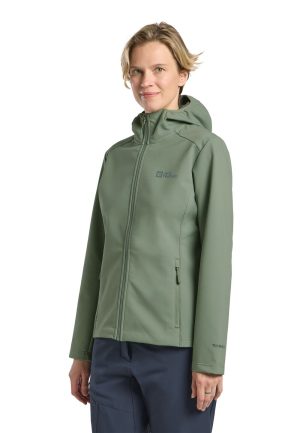 Jack Wolfskin Jack Wolfskin Bornberg Hoody Women Winddichte Softshelljacke Damen M green eucalyptus – eucalyptus M
