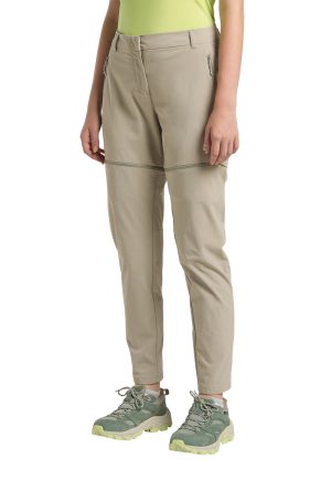 Jack Wolfskin Jack Wolfskin Hikeout Zip Off Pants Women Zip-Off Wanderhose mit UV-Schutz Damen 46S grey stone – stone 46S