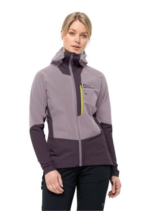 Jack Wolfskin Jack Wolfskin Alpspitze Hoody Women Ski-Softshelljacke Damen L purple wild blossom – wild blossom L