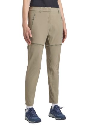 Jack Wolfskin Jack Wolfskin Hikeout Zip Away Pants Women Zip-Away Wanderhose mit UV-Schutz Damen 44S grey stone – stone 44S