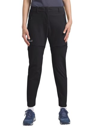 Jack Wolfskin Jack Wolfskin Hikeout Zip Away Pants Women Zip-Away Wanderhose mit UV-Schutz Damen 34 black black – black 34