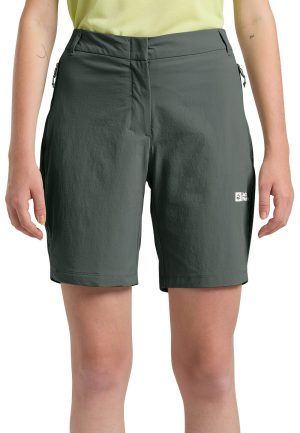 Jack Wolfskin Jack Wolfskin Hikeout Shorts Women Atmungsaktive kurze Wanderhose Damen 34 green slate green – slate green 34