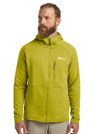 Jack Wolfskin Jack Wolfskin Kolbenberg Hooded FZ Men Fleecejacke Herren XXXL yellow chartreuse – chartreuse XXXL