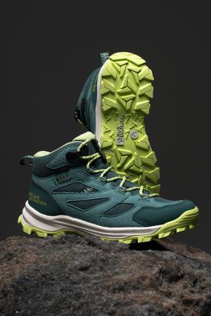 Jack Wolfskin Jack Wolfskin Vojo Tour Texapore Mid Kids Wasserdichte Wanderschuhe Kinder 30 green Jade Green – Jade Green 30