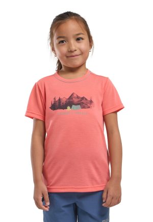 Jack Wolfskin Jack Wolfskin Hiking Graphic T-Shirt Kids Funktionsshirt Kinder 128 multi color PRINT sunset coral – PRINT sunset coral 128