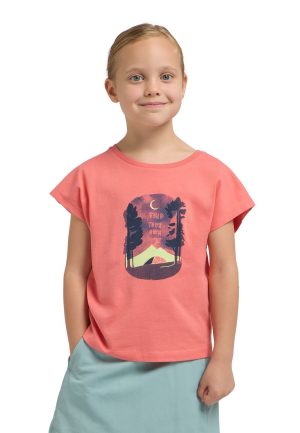 Jack Wolfskin Jack Wolfskin Graphic Girls T-Shirt T-Shirt aus Bio-Baumwolle Kinder 104 multi color PRINT sunset coral – PRINT sunset coral 104