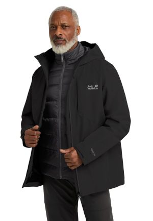 Jack Wolfskin Jack Wolfskin Icecape 3in1 Down Jacket Men Down RDS Wasserdichte 3-in-1 Jacke Herren XXXL black black – black XXXL