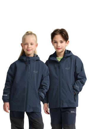 Jack Wolfskin Jack Wolfskin Hybrid 3in1 Jacket Kids Wasserdichte 3-in-1 Jacke Kinder 128 blue midnight sky – midnight sky 128