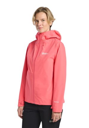 Jack Wolfskin Jack Wolfskin Highest Peak 3L Jacket Women Hardshell-Regenjacke Damen XS red sunset coral – sunset coral XS