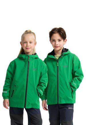 Jack Wolfskin Jack Wolfskin Hybrid 3in1 Jacket Kids Wasserdichte 3-in-1 Jacke Kinder 116 green mystic green – mystic green 116