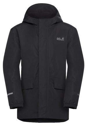 Jack Wolfskin Jack Wolfskin Canvey Jacket Kids Wasserdichte Jacke Kinder 176 black black – black 176