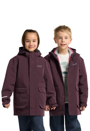 Jack Wolfskin Jack Wolfskin 3in1 Canvey Kids 3-in-1 Parka Kinder 140 purple amaranth – amaranth 140