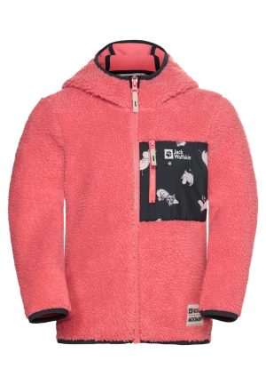 Jack Wolfskin Jack Wolfskin Moomin Ice Curl Kids Fleece-Hoodie mit MOOMIN-Motiv Kinder 104 red sunset coral – sunset coral 104