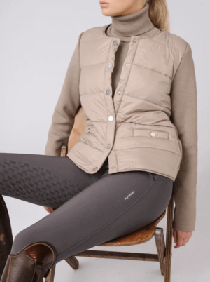 PS of Sweden Jacke Damen Perla HW 2021 Steppweste Merinojacke Beige M | kavalio - für mich und mein Pferd