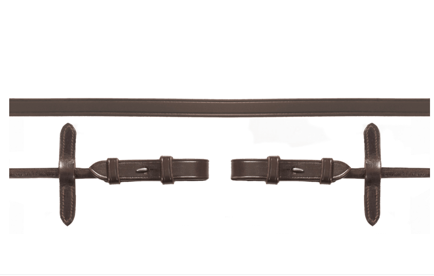 Schockemöhle Sports Kandarenzügel rundgenäht Zügel Dark Brown / Silver WB | kavalio - für mich und mein Pferd – Bild 2