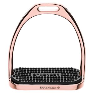 Sprenger Steigbügel Fillis Edelstahl Roségold/ schwarze Einlage | kavalio - für mich und mein Pferd