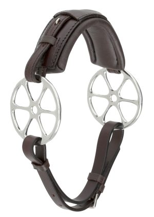 Stübben SteelTec Nasenriemen Sonnenrad Leder Ebony Full | kavalio - für mich und mein Pferd