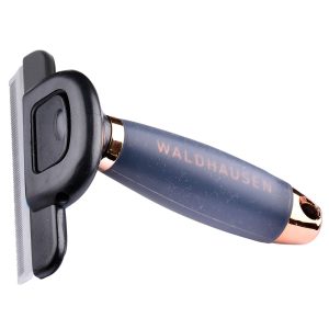 Waldhausen Fellwechselkamm mit Gelgriff Schwarz/Roségold XL | kavalio - für mich und mein Pferd